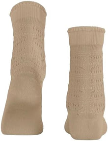 Womens | Granny Square Socks | Camel
