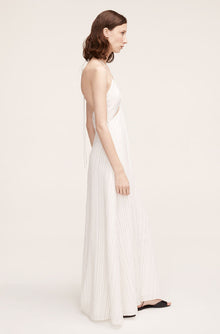 Rumpled Stripe Halter Dress | Rumpled Stripe Snow Combo