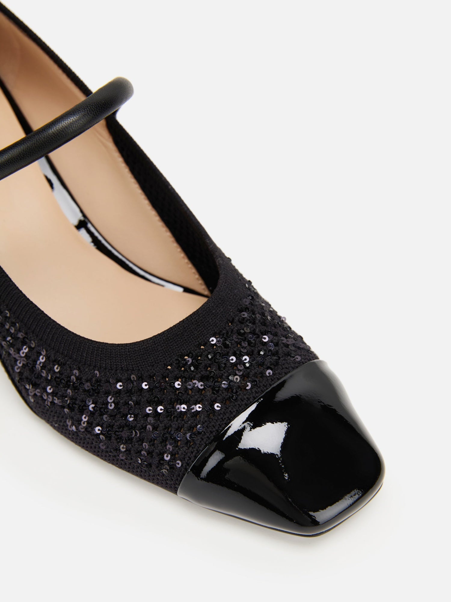 Square Toe High Heel | Black