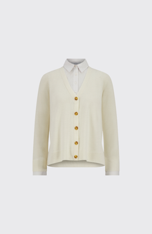 Poplin Combo Knit | Bone