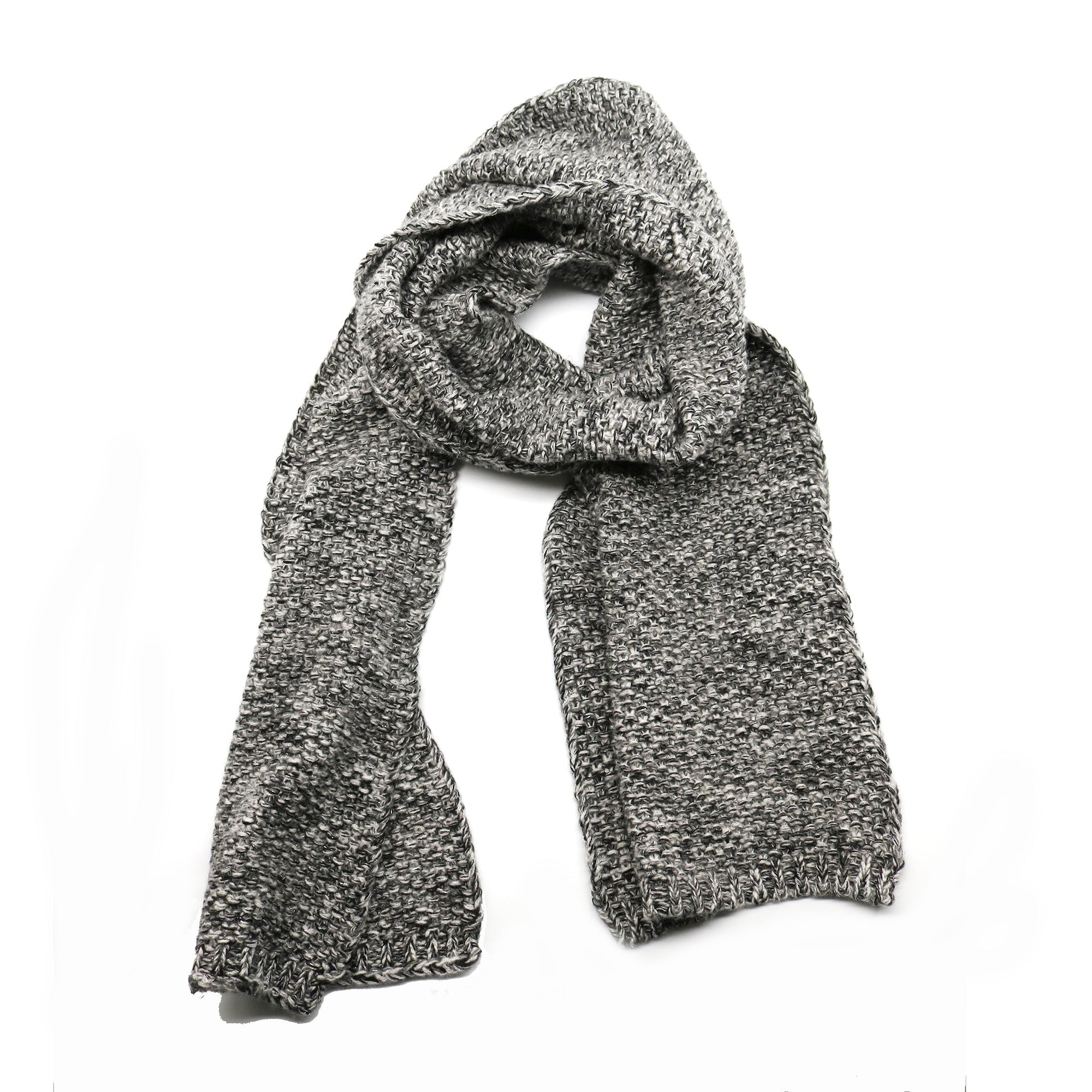 Cashmere Tweeded Scarf With Lurex | Black