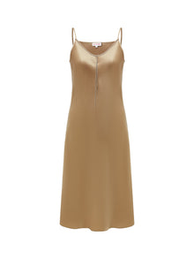 SLIP DRESS | Camel