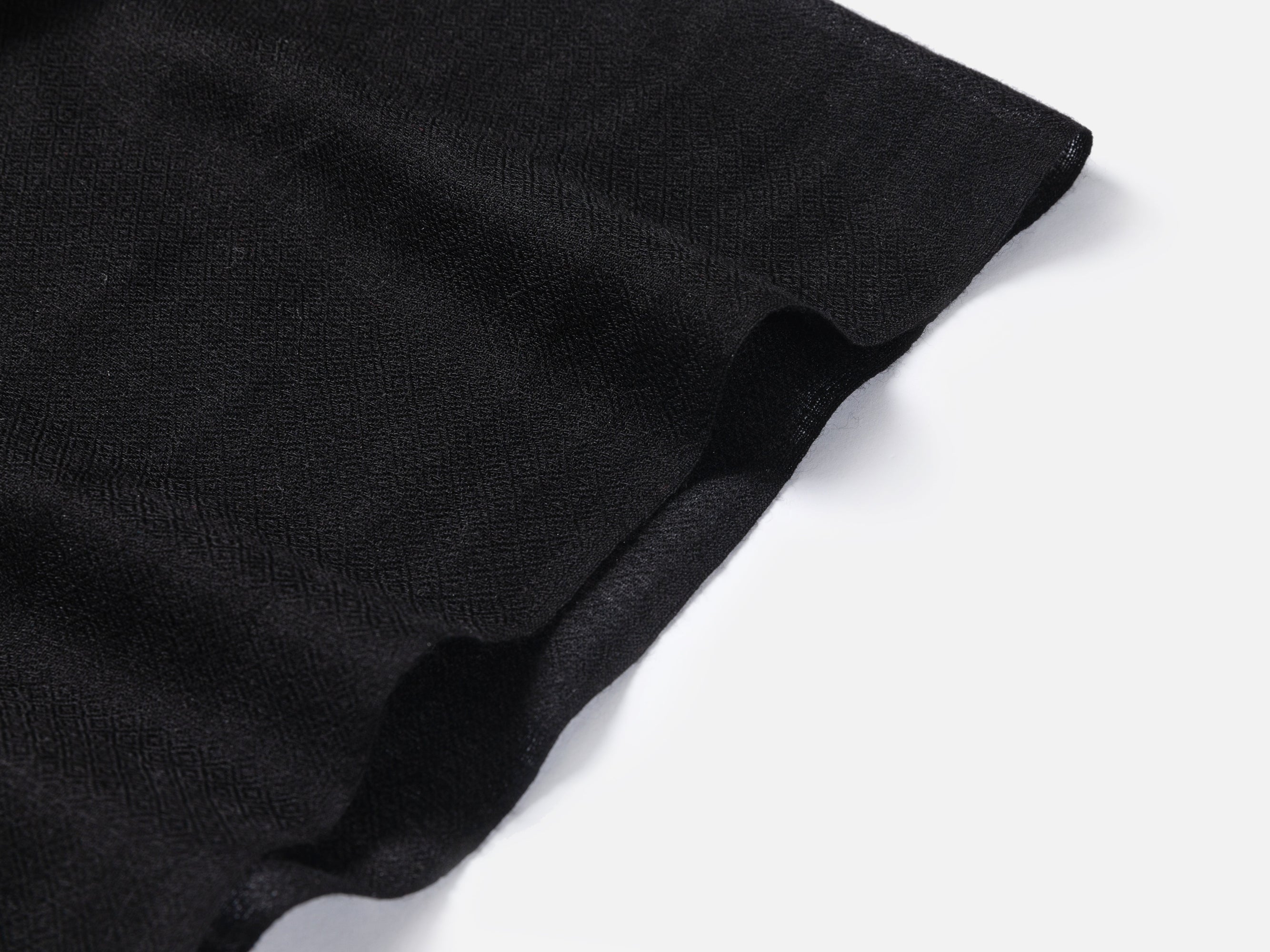 Embroidered Cashmere Shawl | Black