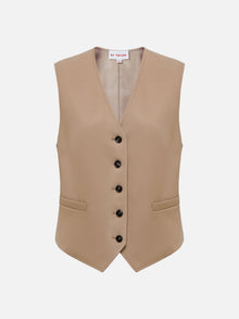 Button Vest | Beige