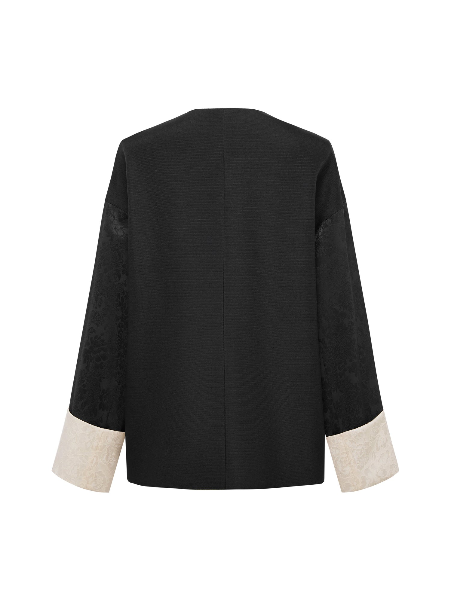 Intricate Tonal Embroidery Jacket | Black