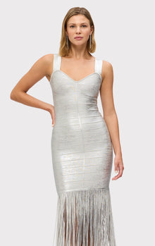 The Metallic Alba Gown | Silver Foil