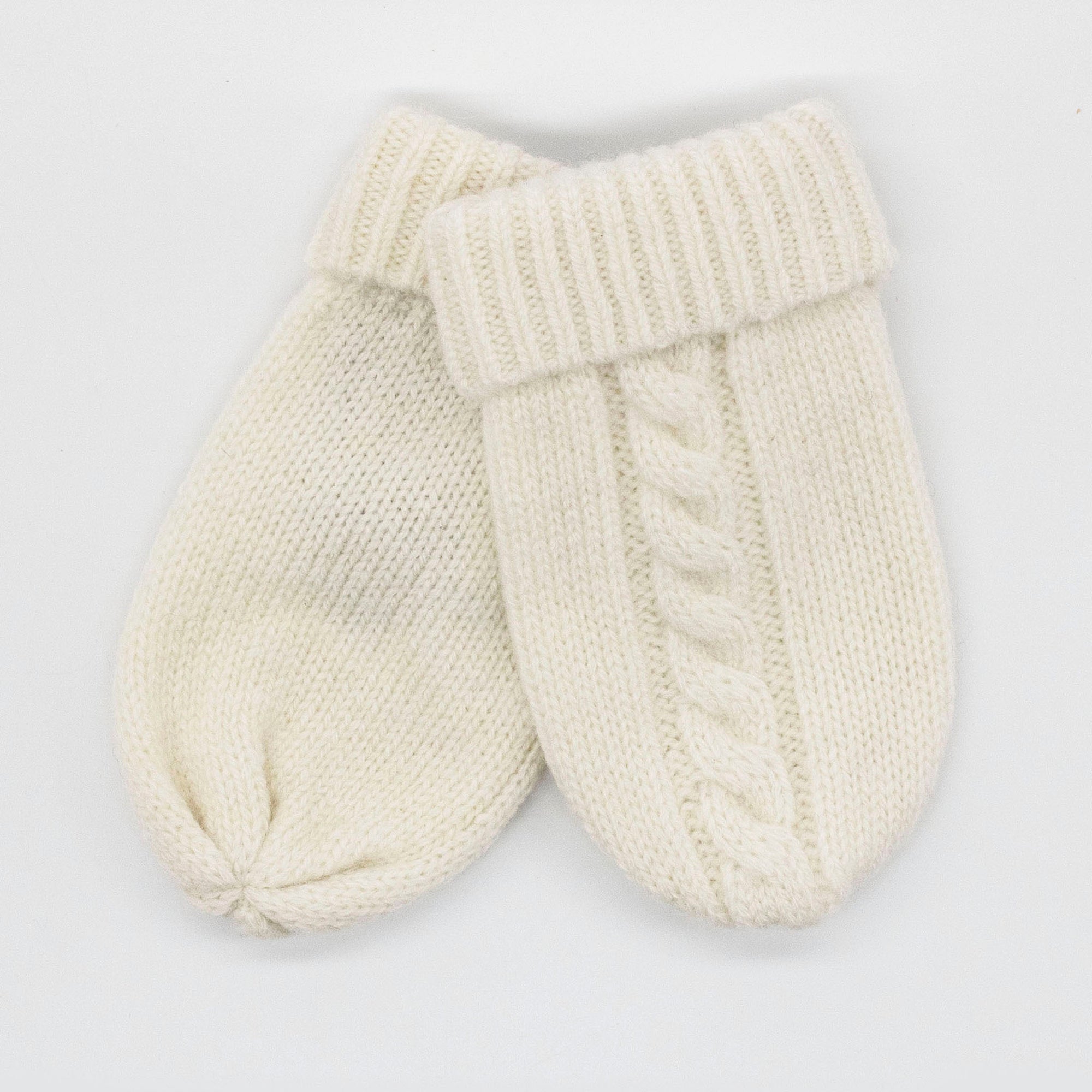 Kids | Cashmere Mitten Gloves | Bleached White
