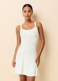 Lennon Dress Optic White - Solid & Striped