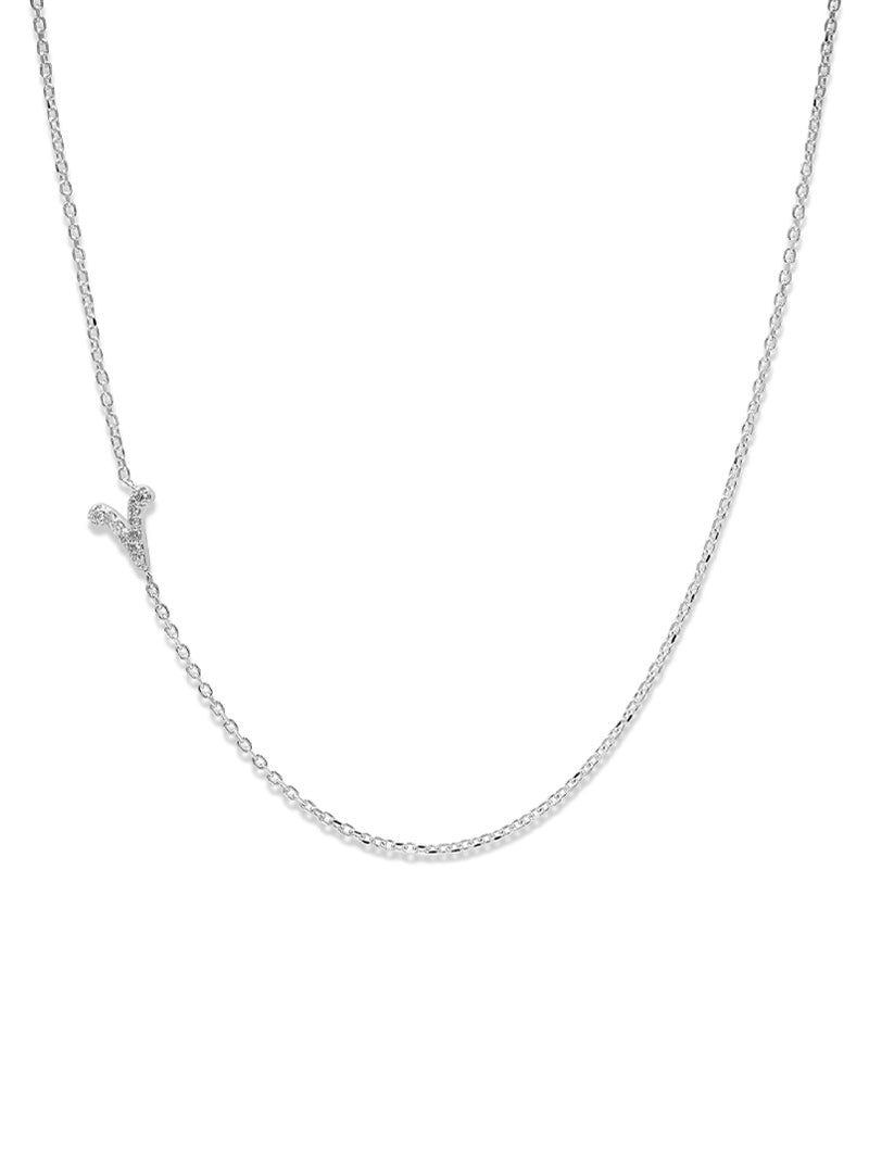 Love Letter Pave Zodiac Necklace | Diamonds | 14K White Gold