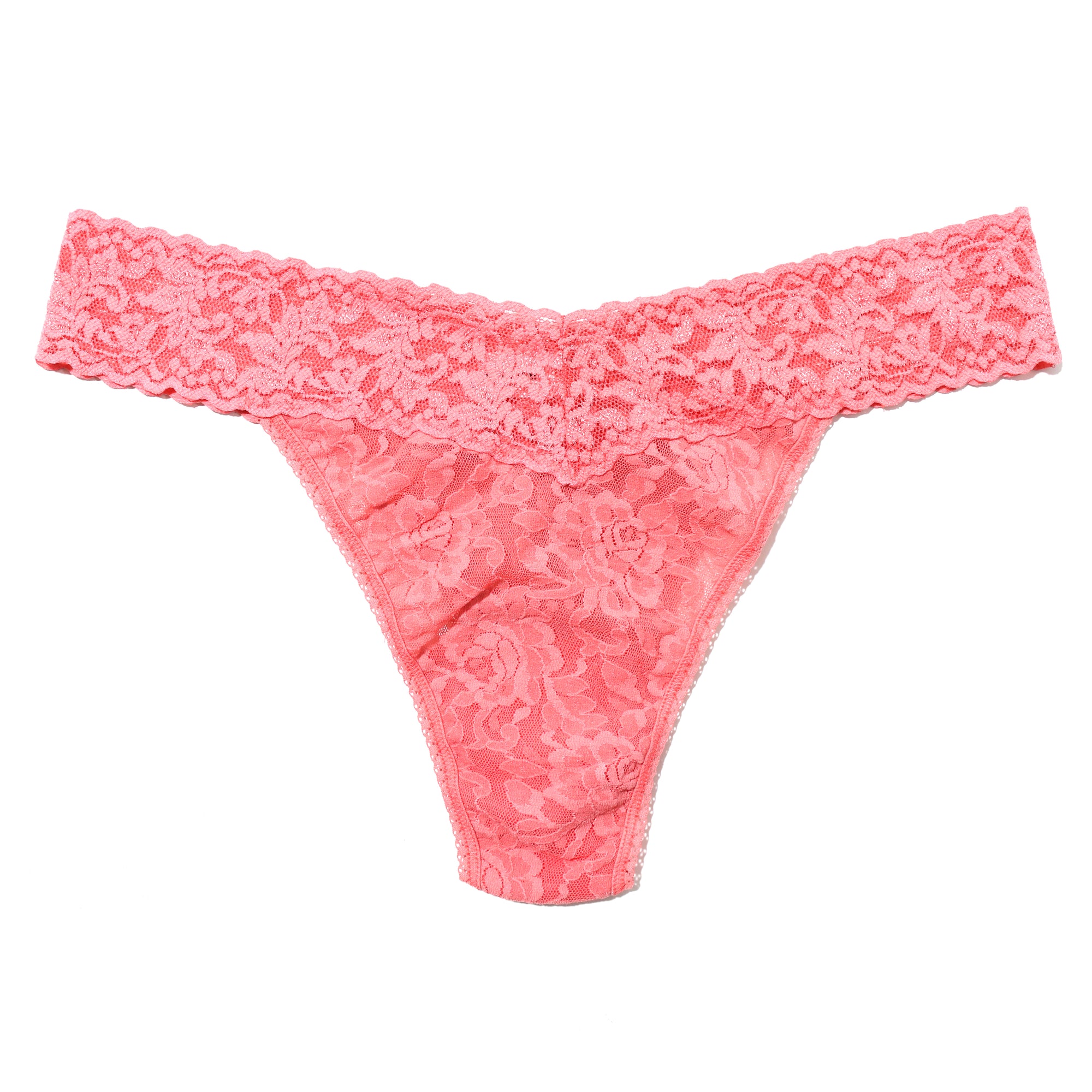 Plus Size Signature Lace Original Rise Thong | Guava Pink