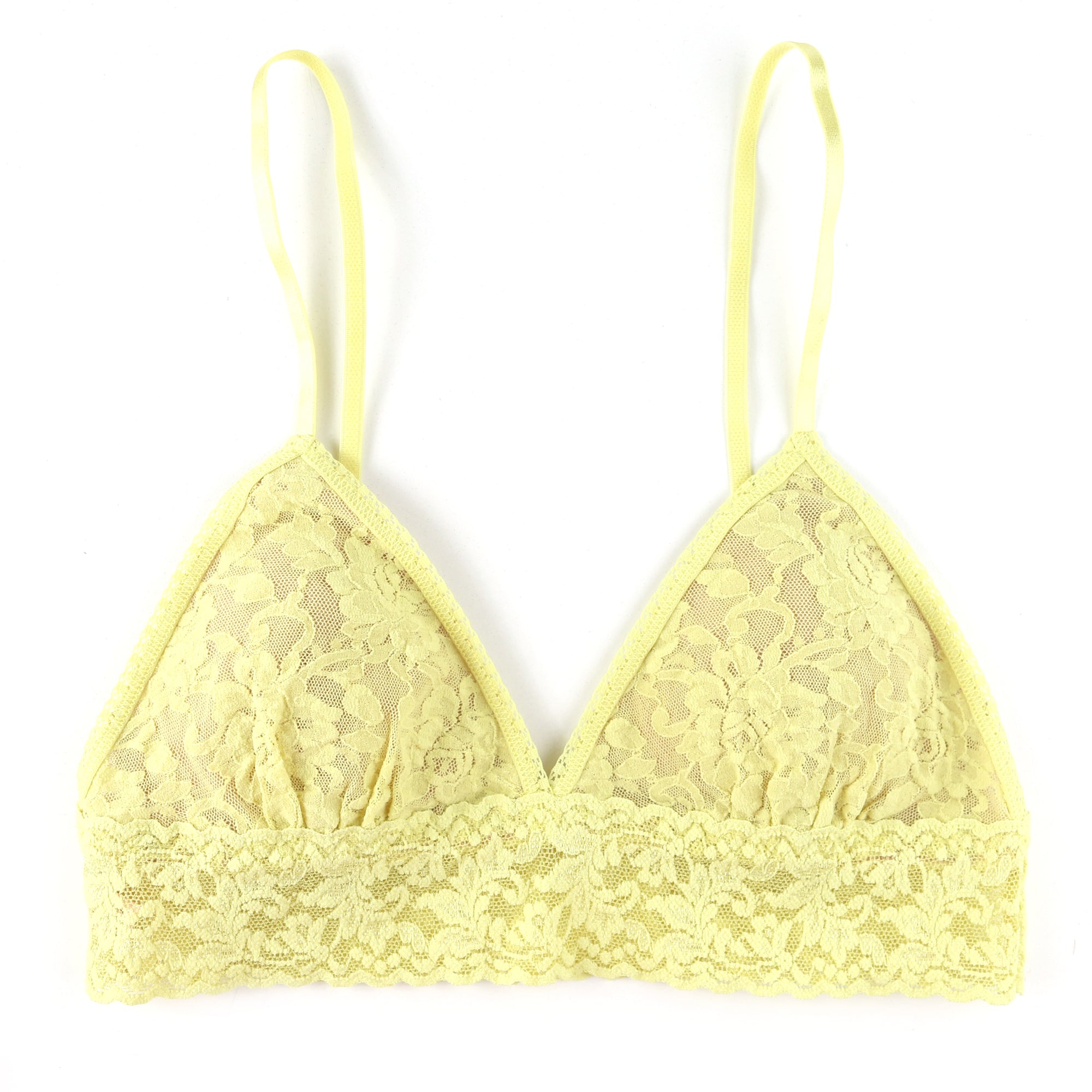 Signature Lace Padded Bralette | Smile More (Yellow)