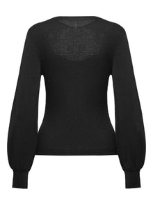 Wool Slim-Fit Knit Top | Black