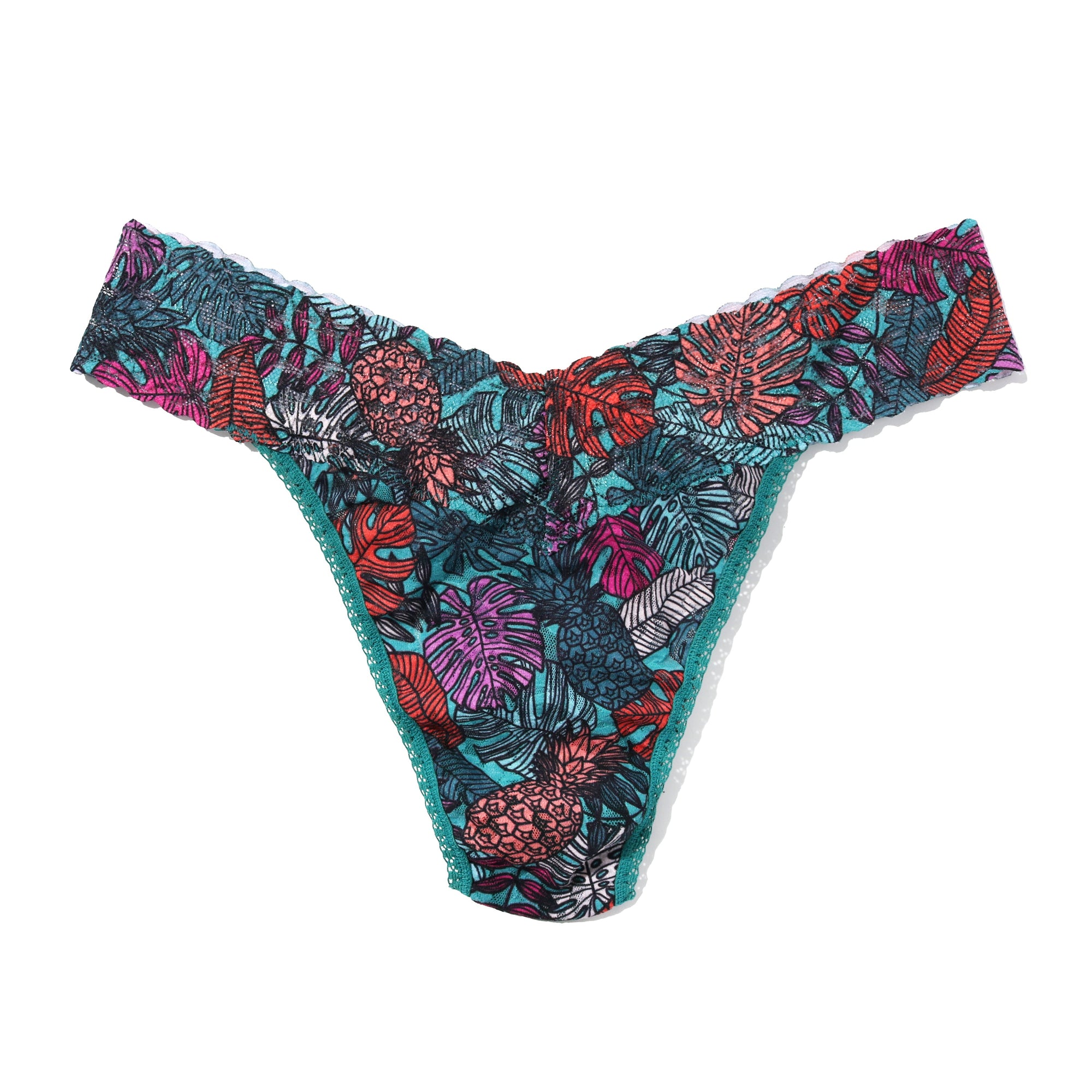 Signature Lace Original Rise Thong & Saxx Boxer Brief | Fruity Palm - Aqua