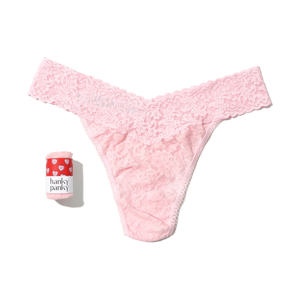 5-Pack Signature Lace Original Rise Thongs | Bliss Pink, Vanilla, Marshmallow, Tulum, Violet Haze (Candy Heart Box)