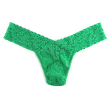 Signature Lace Low Rise Thong | Grassland Green