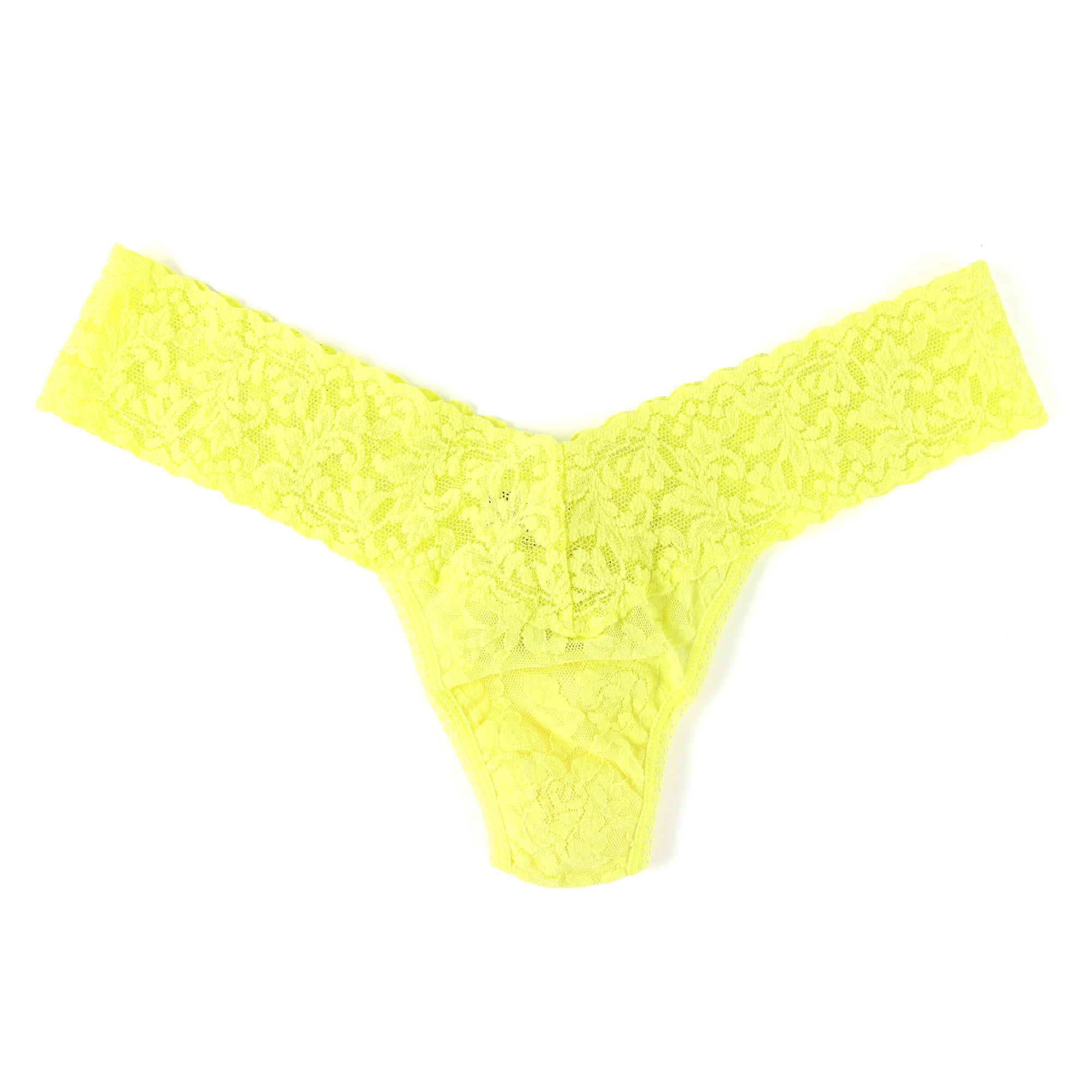 Signature Lace Low Rise Thong | Sunshine Yellow