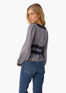 Veredi Blouse | Blue Gingham