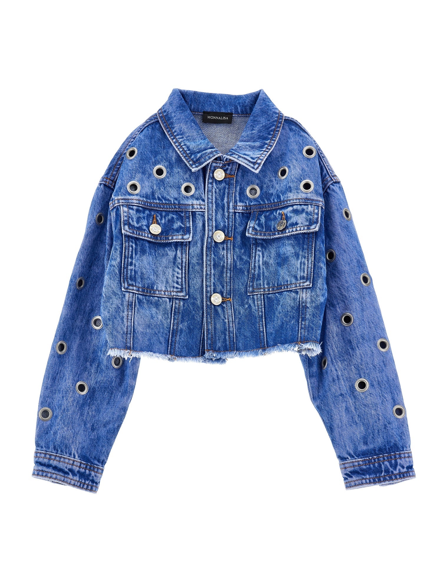 Girls | Denim Jacket With Sails | Stone Denim Blue