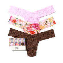 3-Pack Signature Lace Low Rise Thongs | Cotton Candy Pink/Bring Me Flowers/All Spice