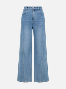 Antibacterial Cooling Denim Pants | Blue