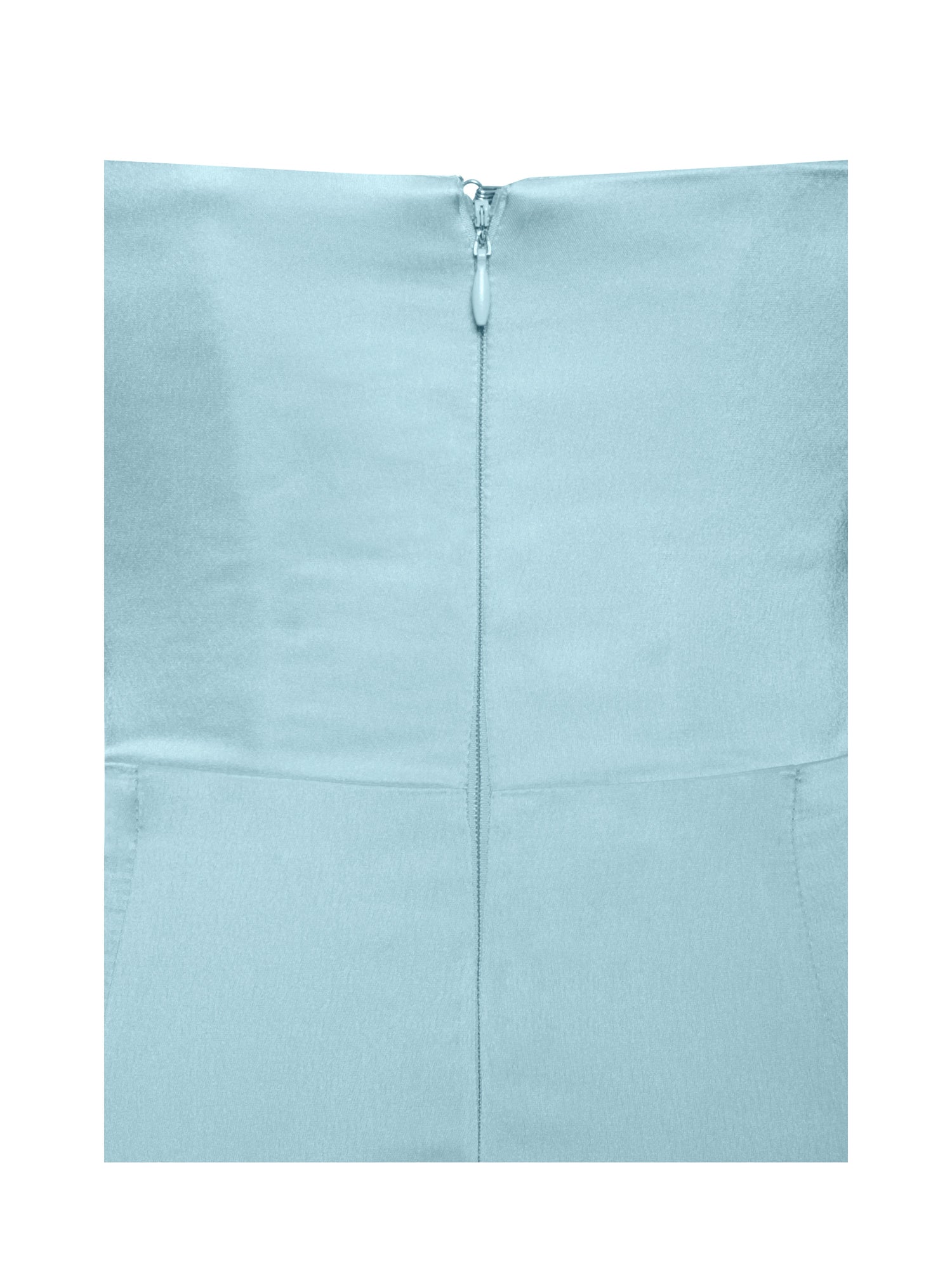 Marilyn Satin Crystal Embellished High Slit Gown | Pale Blue