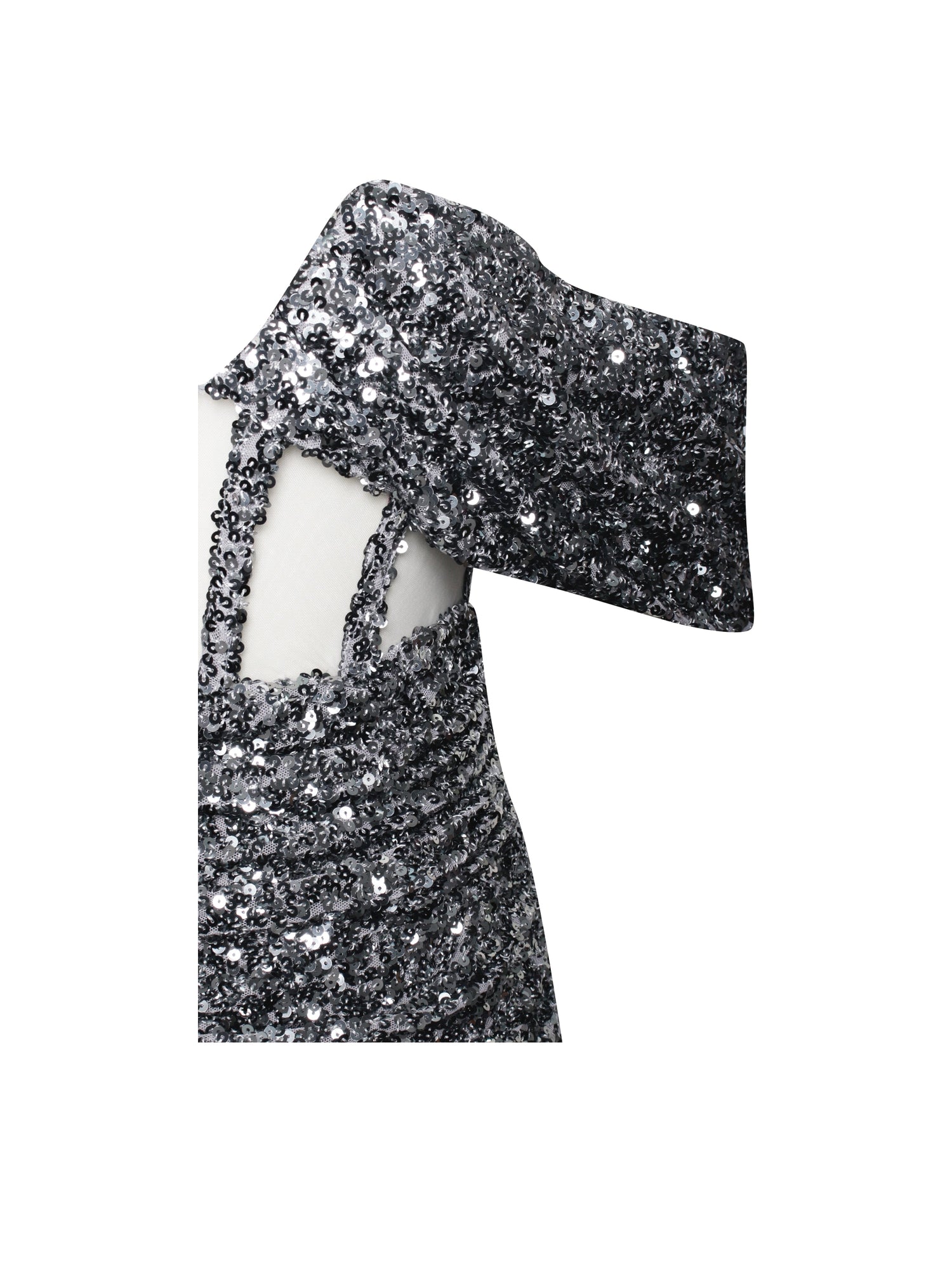 Weston Sequin Off Shoulder Corset Dress | Silver