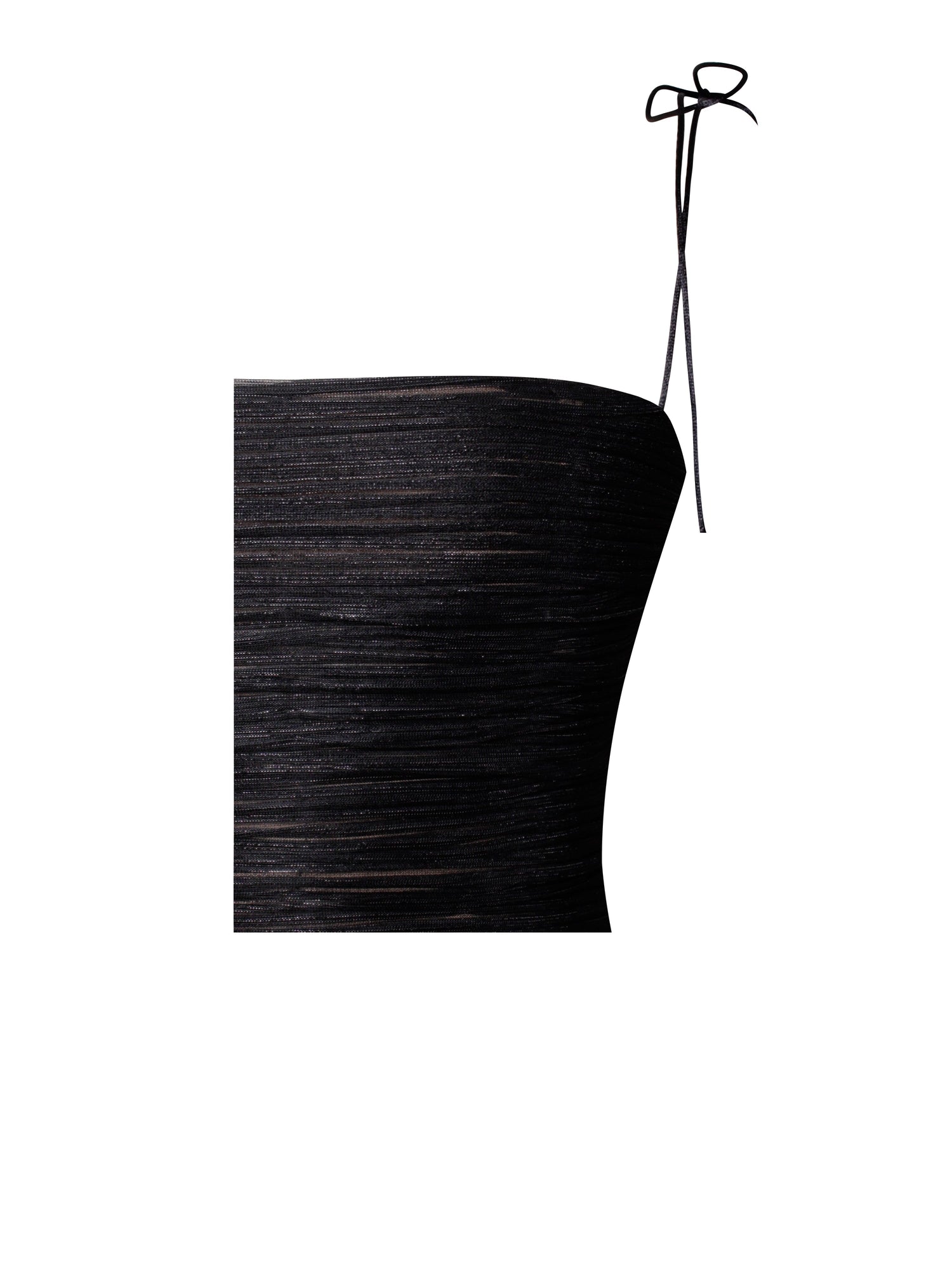 The Glint Ruched Chiffon Long Maxi Dress | Black