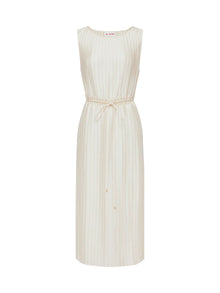 Pleated Dress | Beige