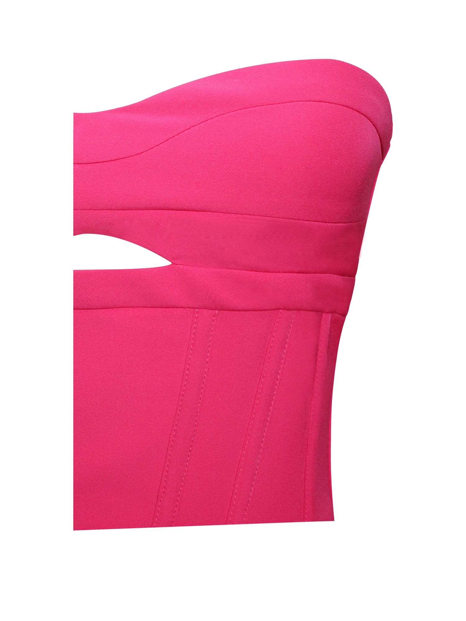 Maia Halter Neck Corset Midi Sundress | Fuchsia