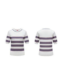 Round Neck Sweater | White