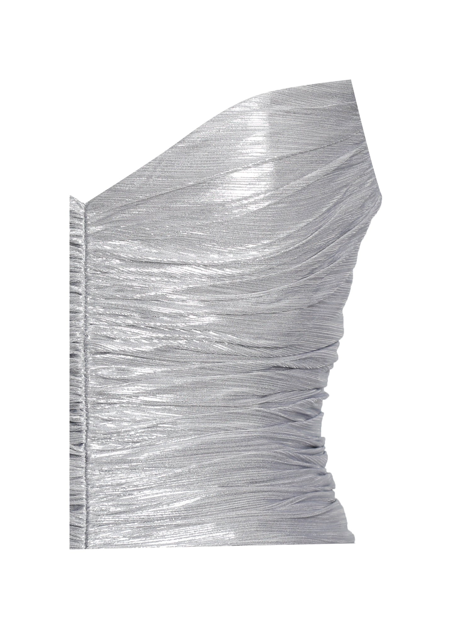 Sable Ruched Glitter Mermaid Gown | Silver
