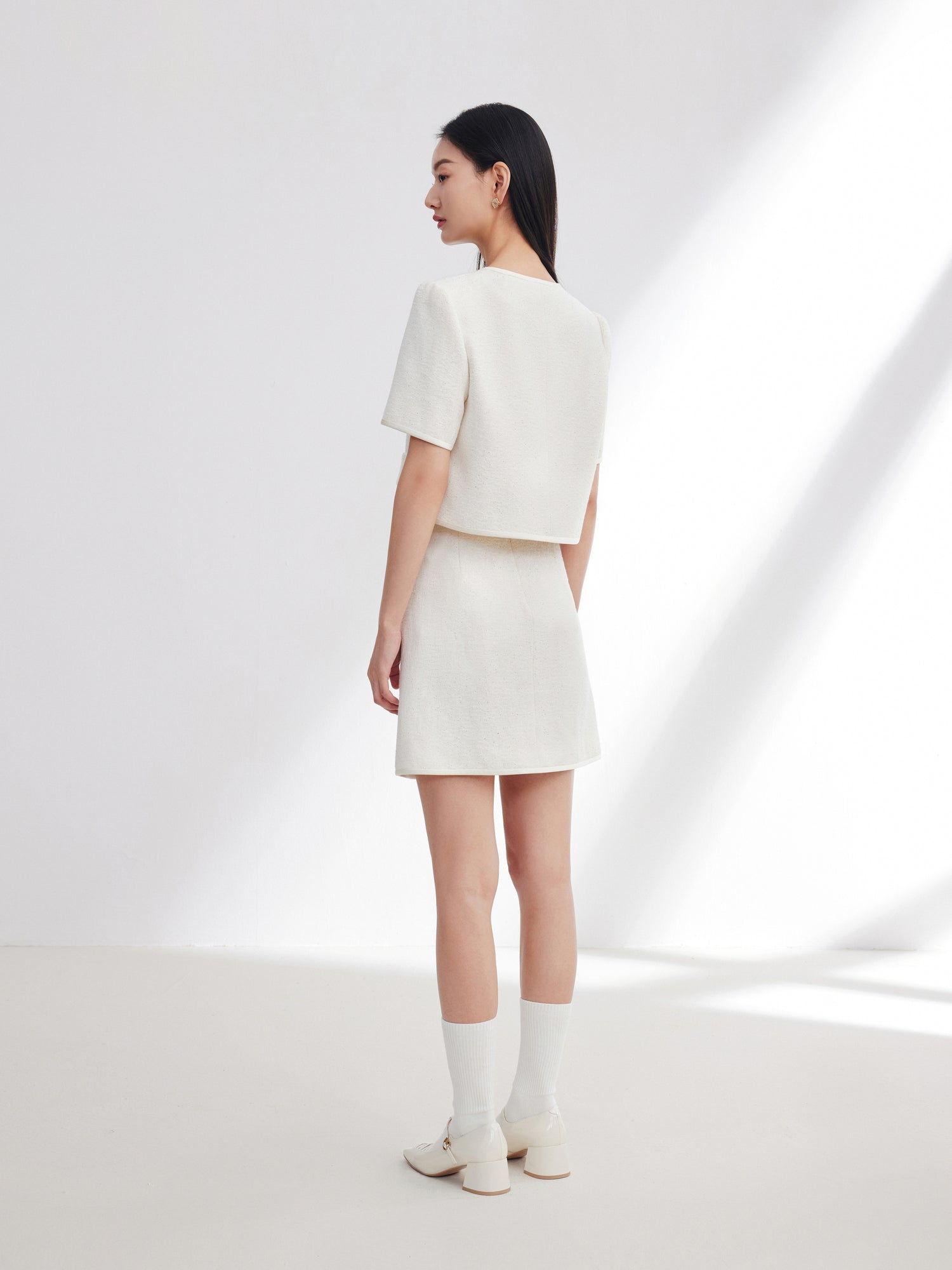 Traditional Style Embroidered Jacket | White