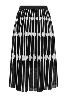 Hollowed-out Embossed Texture Skirt | Black