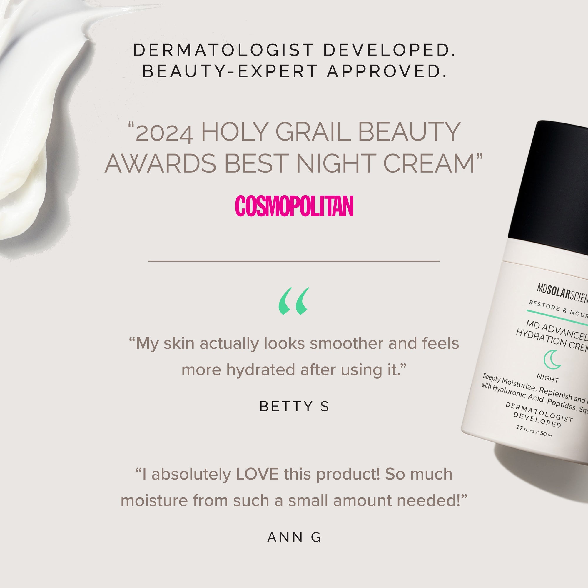 Cosmetic cream bottle Advanced Hydration Creme