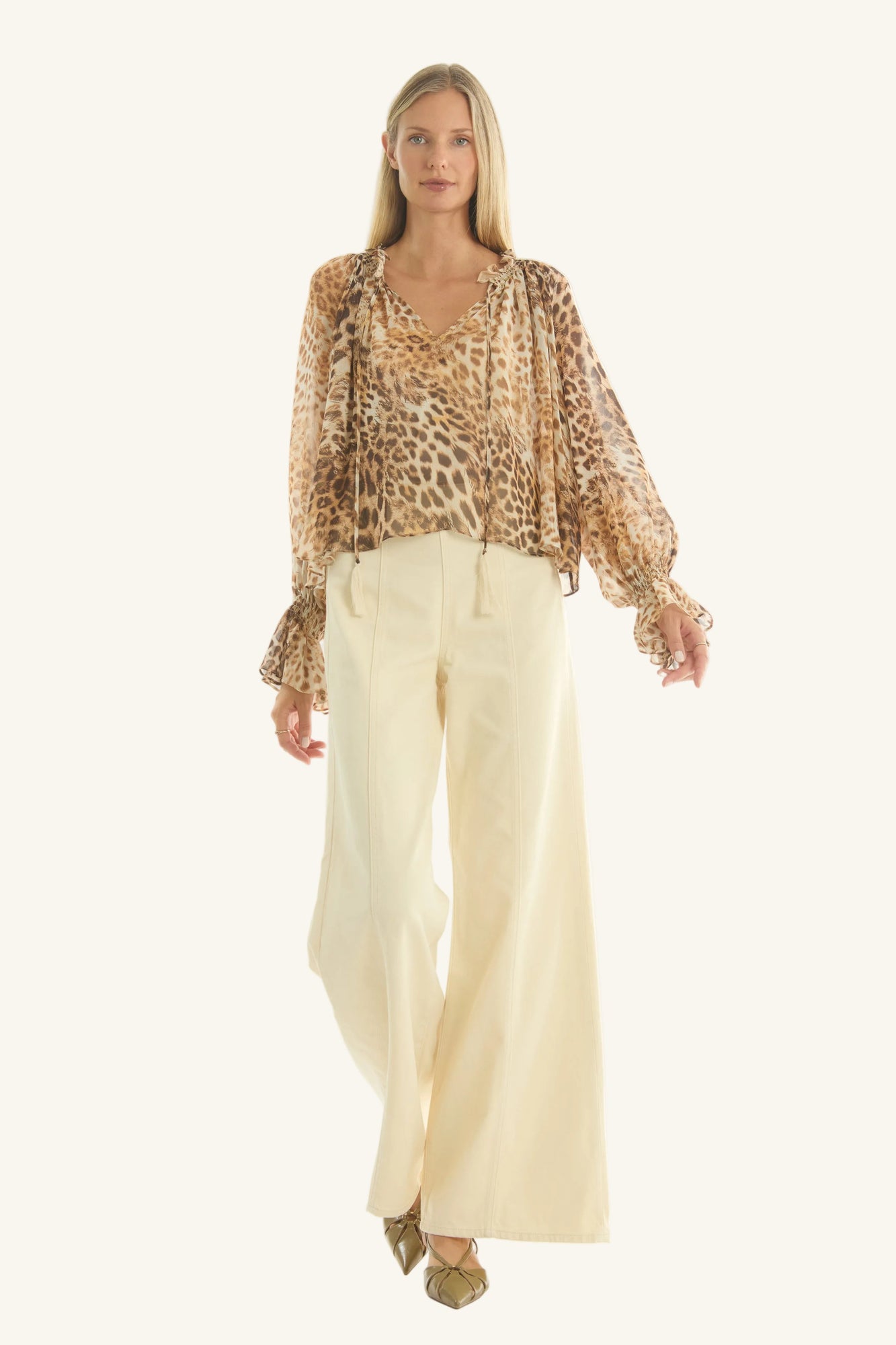Cambria Blouse | Brown Leopard