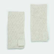 Womens | Arm Warmers with Crystals | Oatmeal
