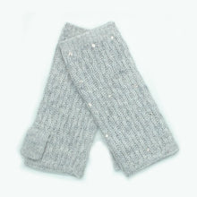 Womens | Arm Warmers with Crystals | Silver