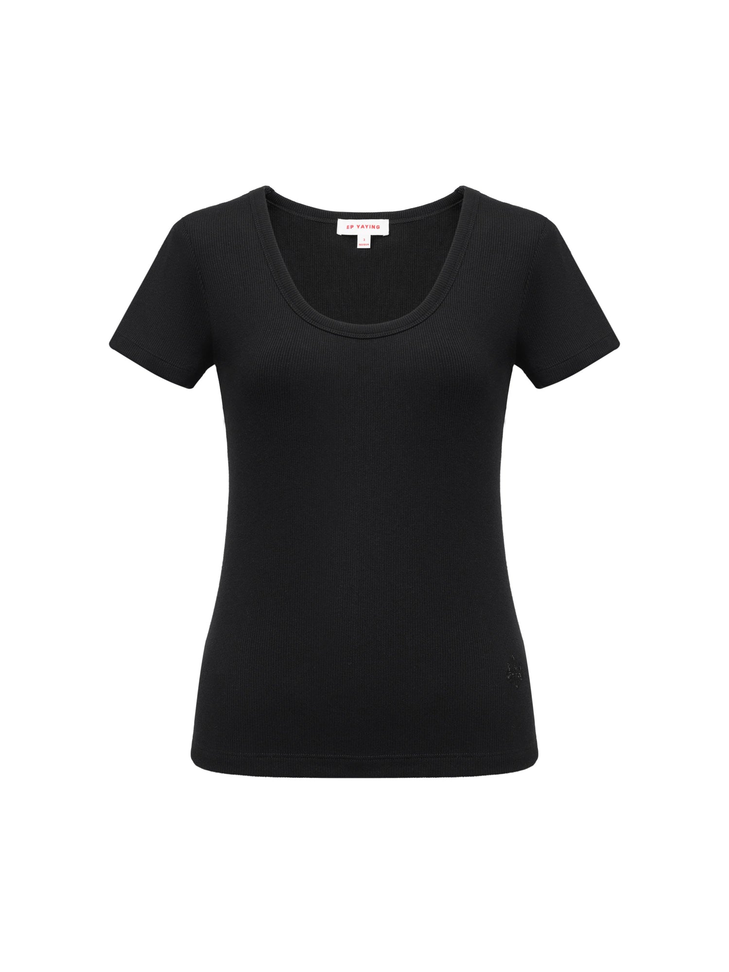 Cotton U Short-Sleeve Tee | Black