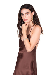 Coco Open Back Cross Strap Midi Slip Dress | Coco