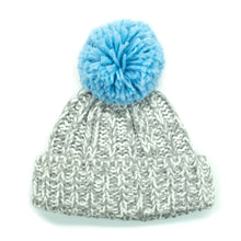 Womens | Chunky Beanie with Pom | Grigio Combo