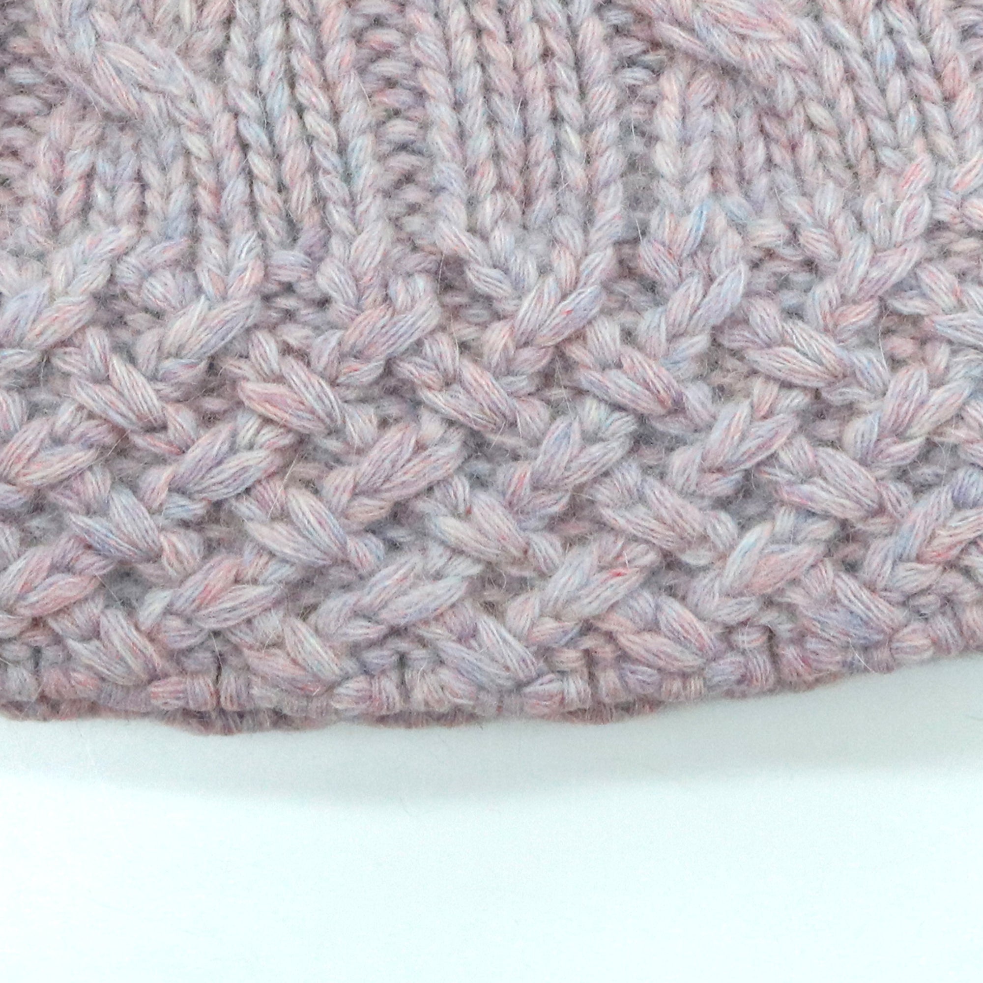 Womens | Chunky Beanie In Cables Design | Heather Lavander