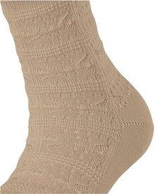Womens | Granny Square Socks | Camel