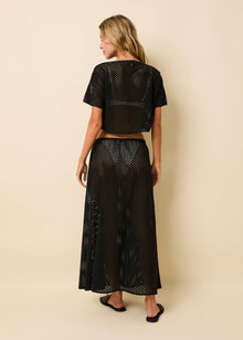 Womens | Sydney Maxi Skirt Baby Eyelet | Noir