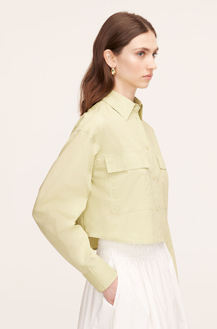 Poplin Long Sleeve Blouse | Matcha