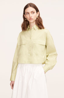 Poplin Long Sleeve Blouse | Matcha