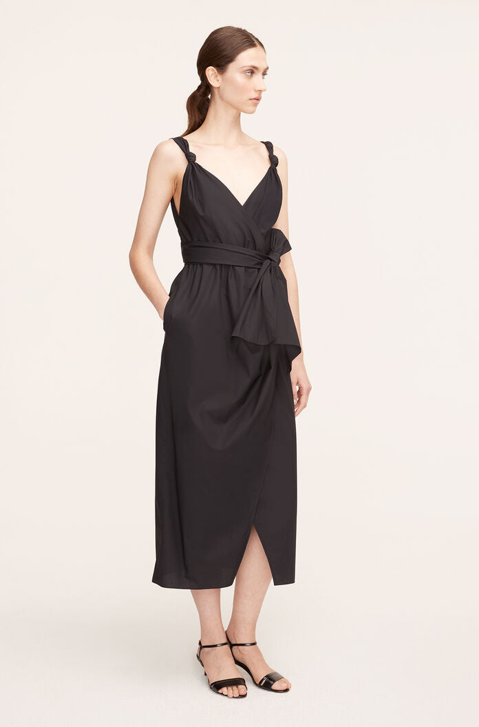 Poplin Whisper Rose Dress | Black
