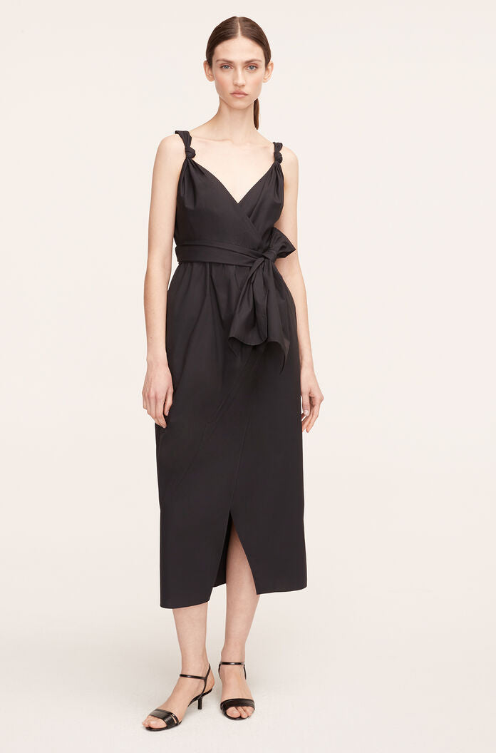 Poplin Whisper Rose Dress | Black