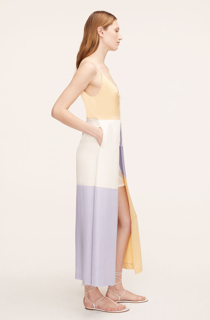 Color-Blocked Twill Dress | Colorblock Sorbet Combo