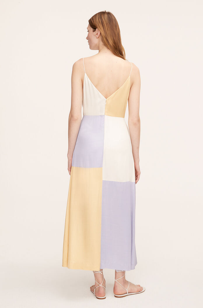 Color-Blocked Twill Dress | Colorblock Sorbet Combo