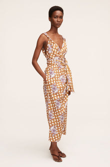 Gingham Daisy Whisper Dress | Gingham Daisey Toffee Combo